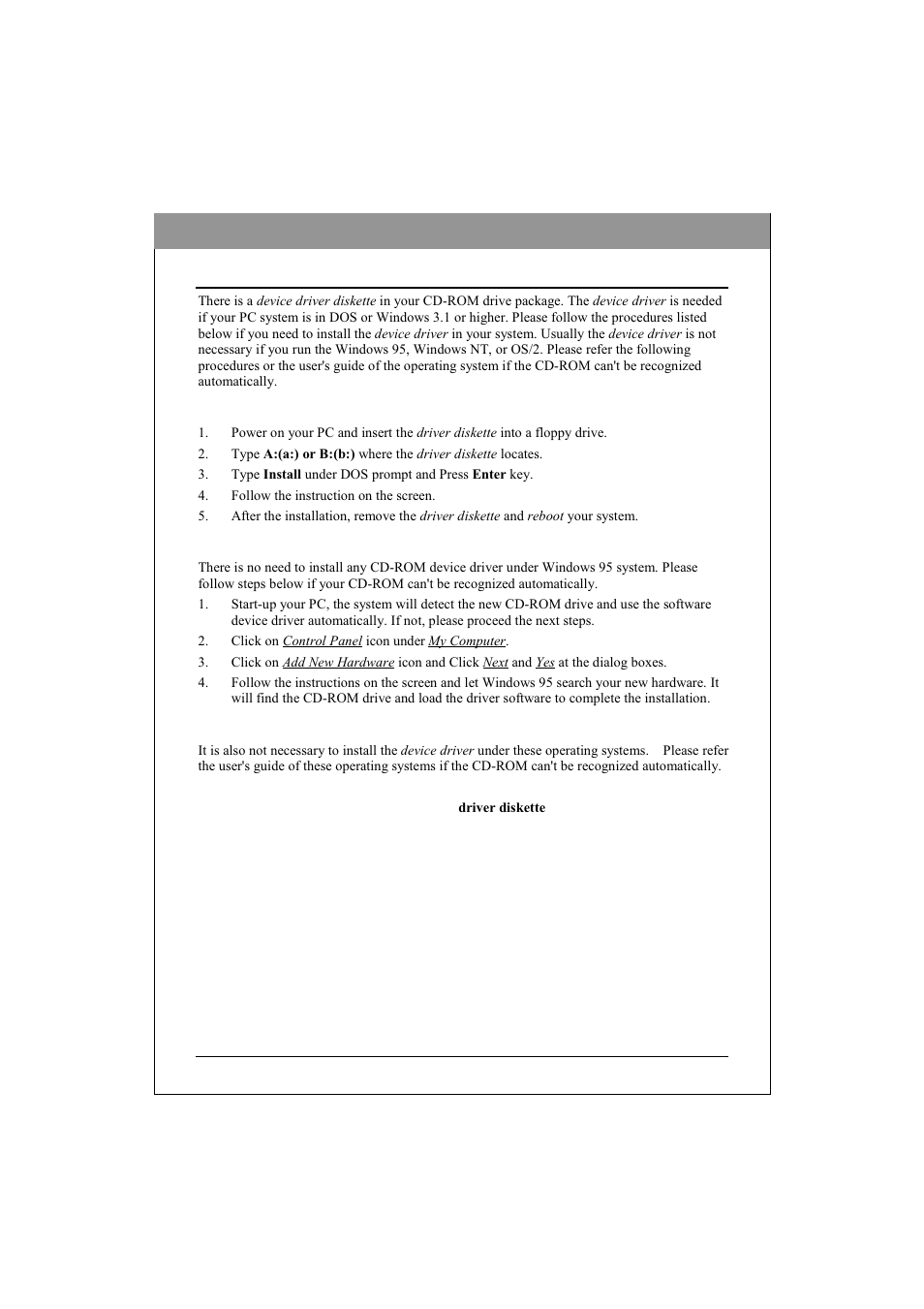Dos or windows 3.x, Windows 95, Windows nt or os/2 warp | HP Pavilion xg834 Desktop PC User Manual | Page 5 / 7