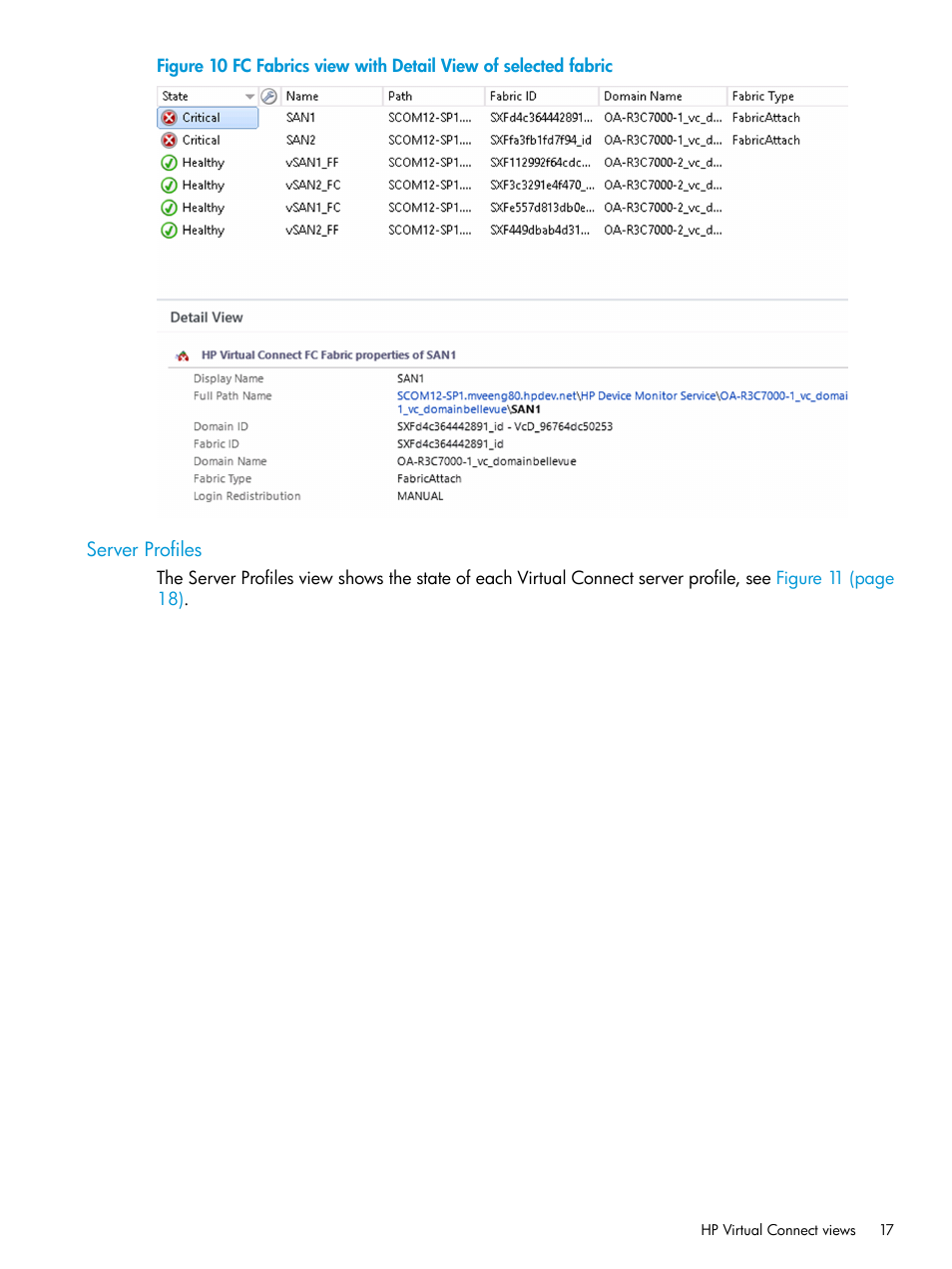 Server profiles | HP OneView for Microsoft System Center User Manual | Page 17 / 48