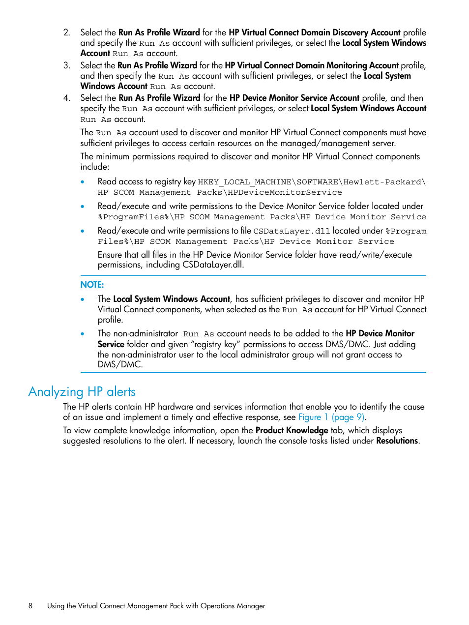 Analyzing hp alerts | HP OneView for Microsoft System Center User Manual | Page 8 / 48