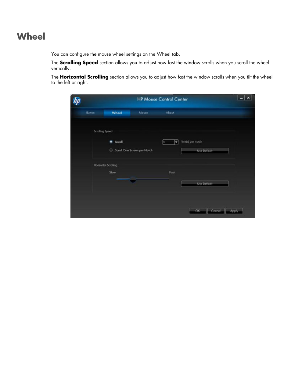 Wheel | HP Wi-Fi Direct Mobile Mouse User Manual | Page 19 / 31
