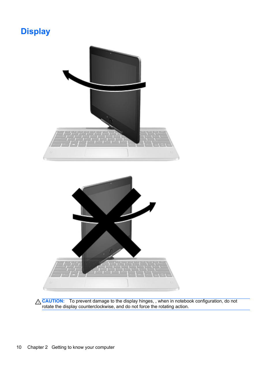 Display | HP EliteBook Revolve 810 G1 Tablet User Manual | Page 20 / 101