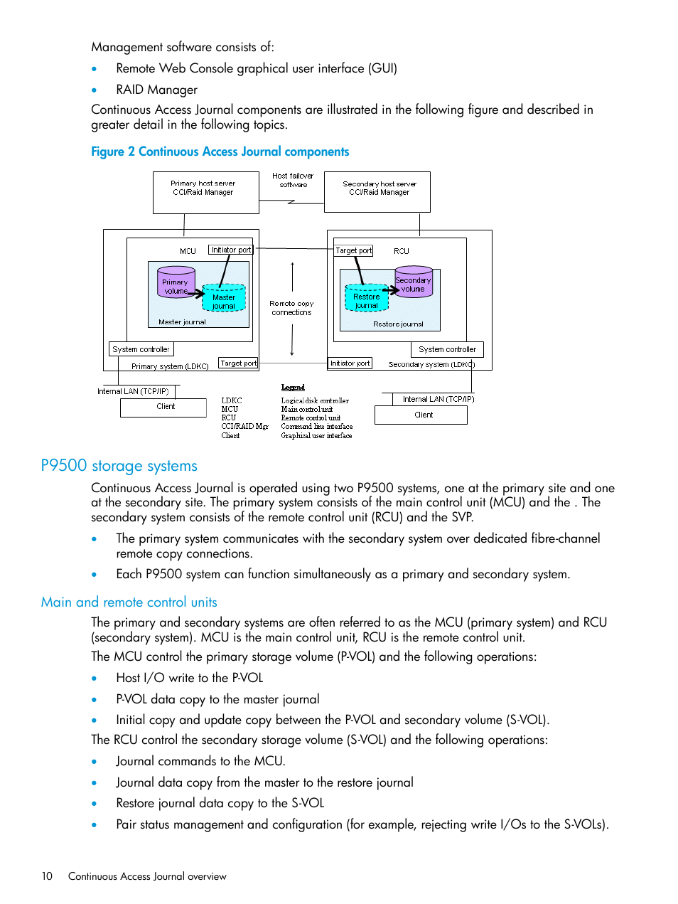 P9500 storage systems, Main and remote control units | HP XP P9500 Storage User Manual | Page 10 / 192