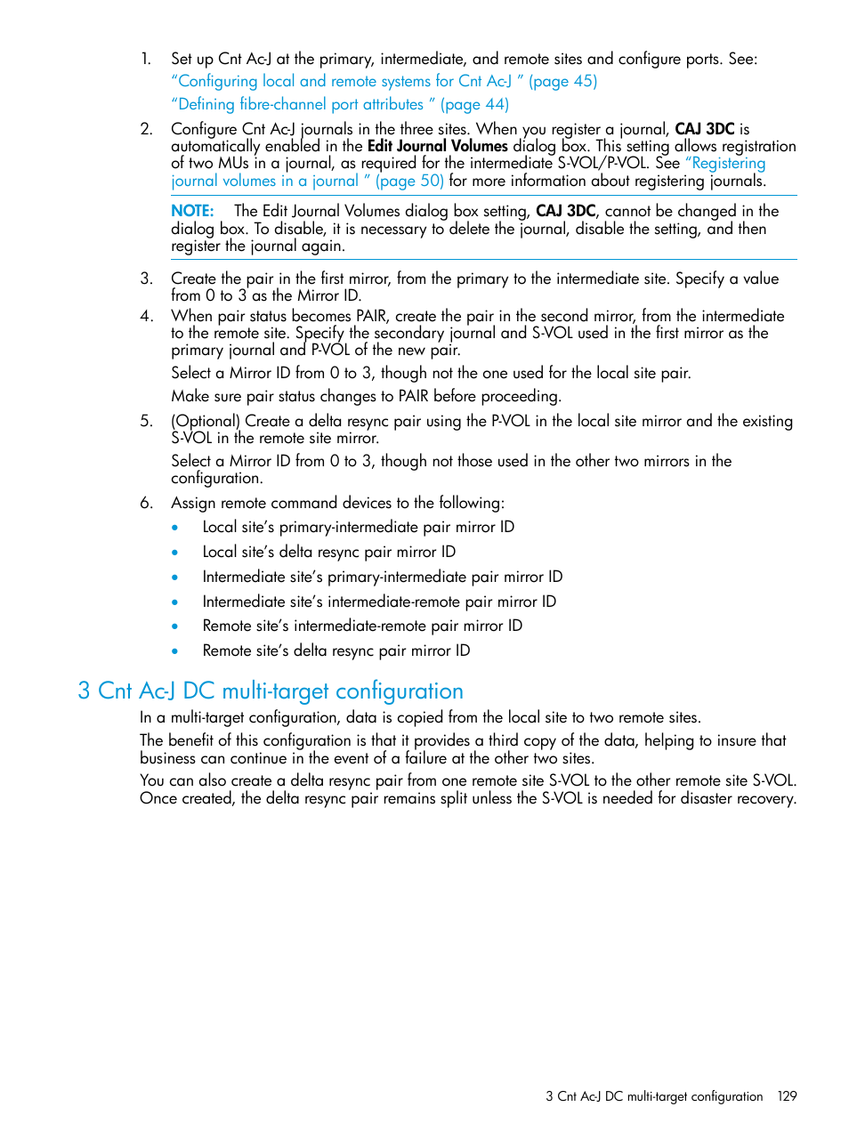 3 cnt ac-j dc multi-target configuration, 3 cnt | HP XP P9500 Storage User Manual | Page 129 / 192