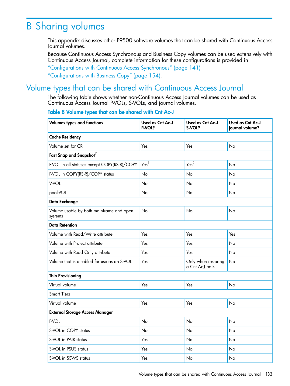 B sharing volumes | HP XP P9500 Storage User Manual | Page 133 / 192