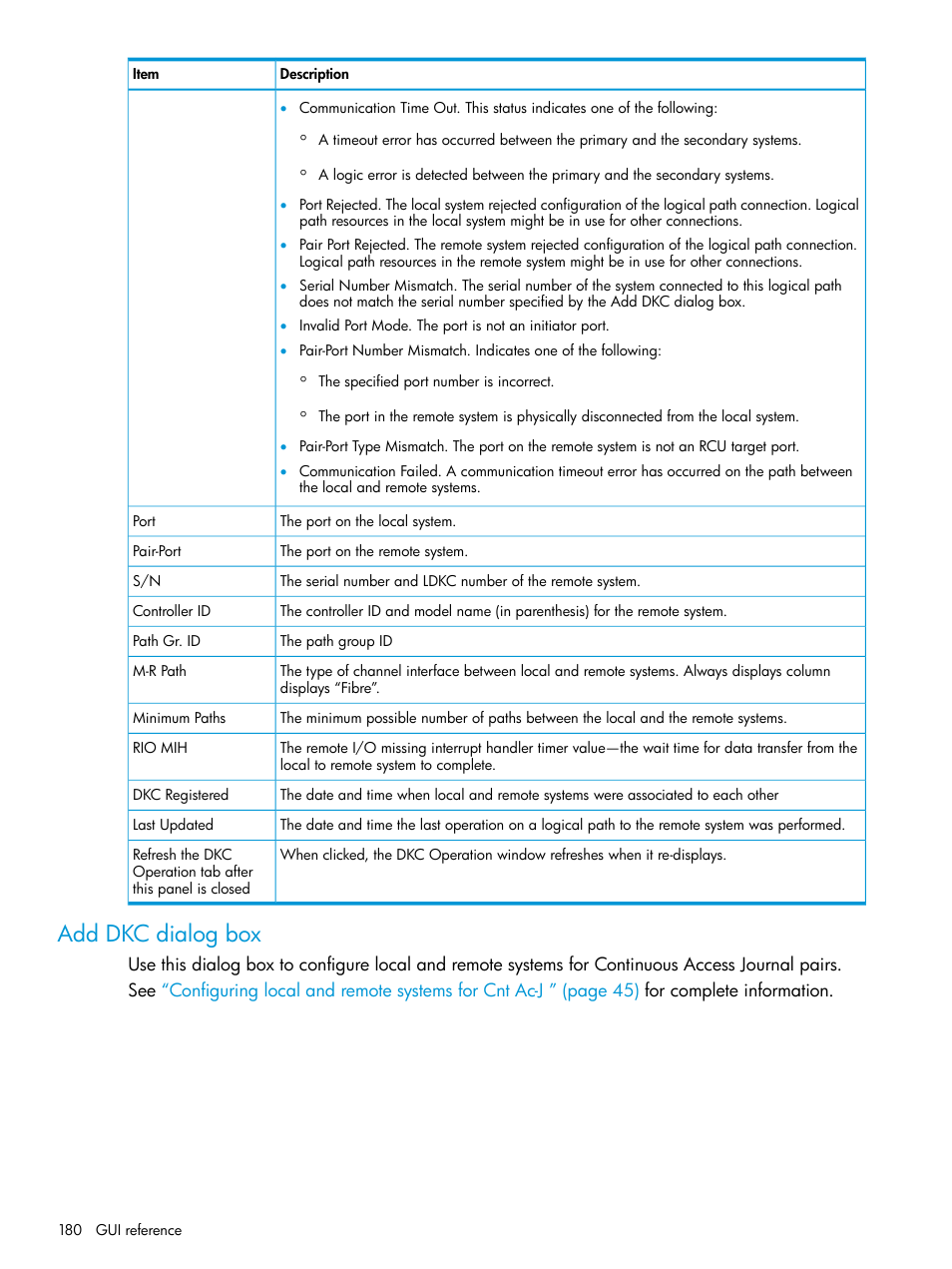 Add dkc dialog box | HP XP P9500 Storage User Manual | Page 180 / 192