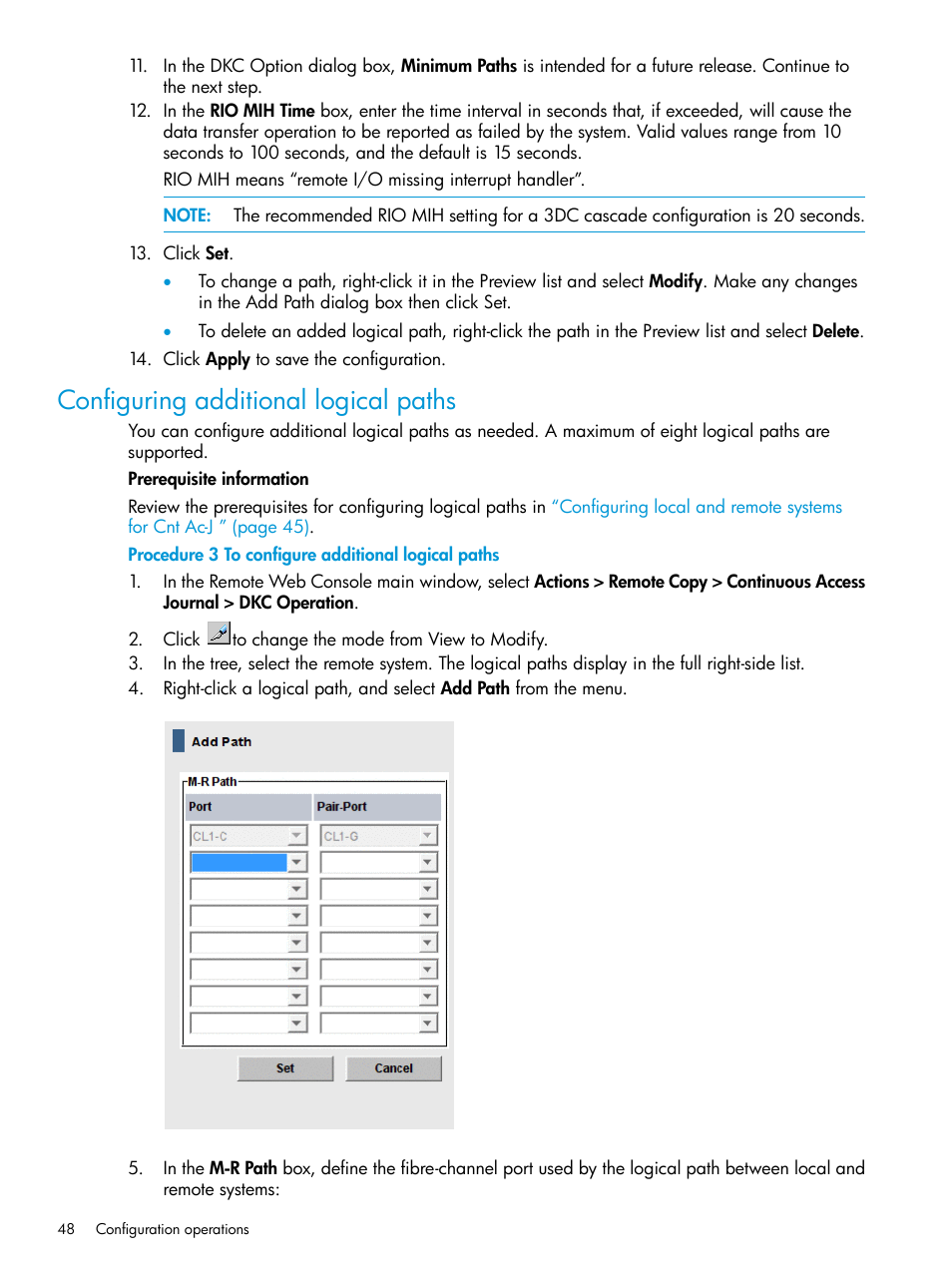 Configuring additional logical paths | HP XP P9500 Storage User Manual | Page 48 / 192