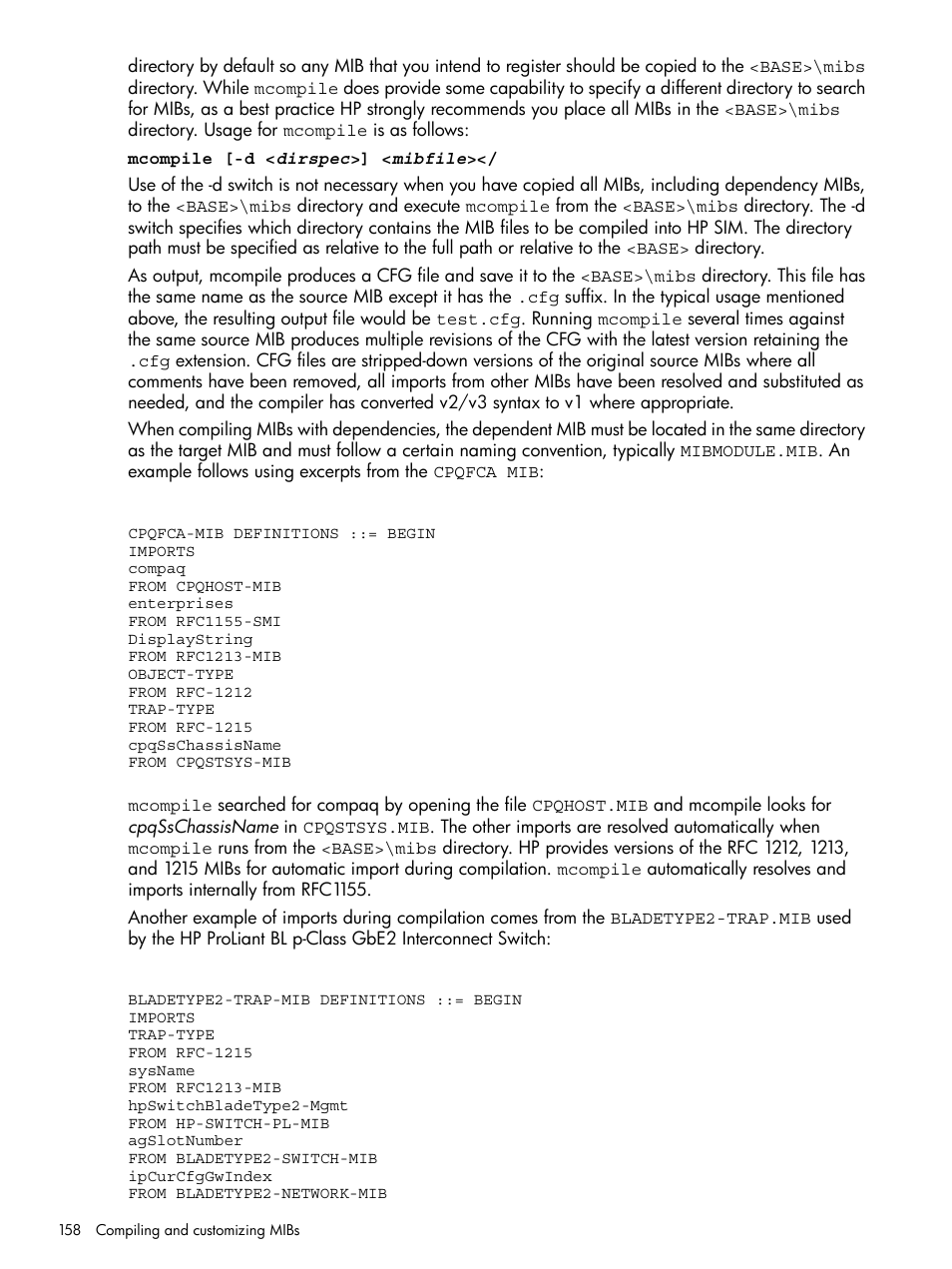 HP Systems Insight Manager User Manual | Page 158 / 259