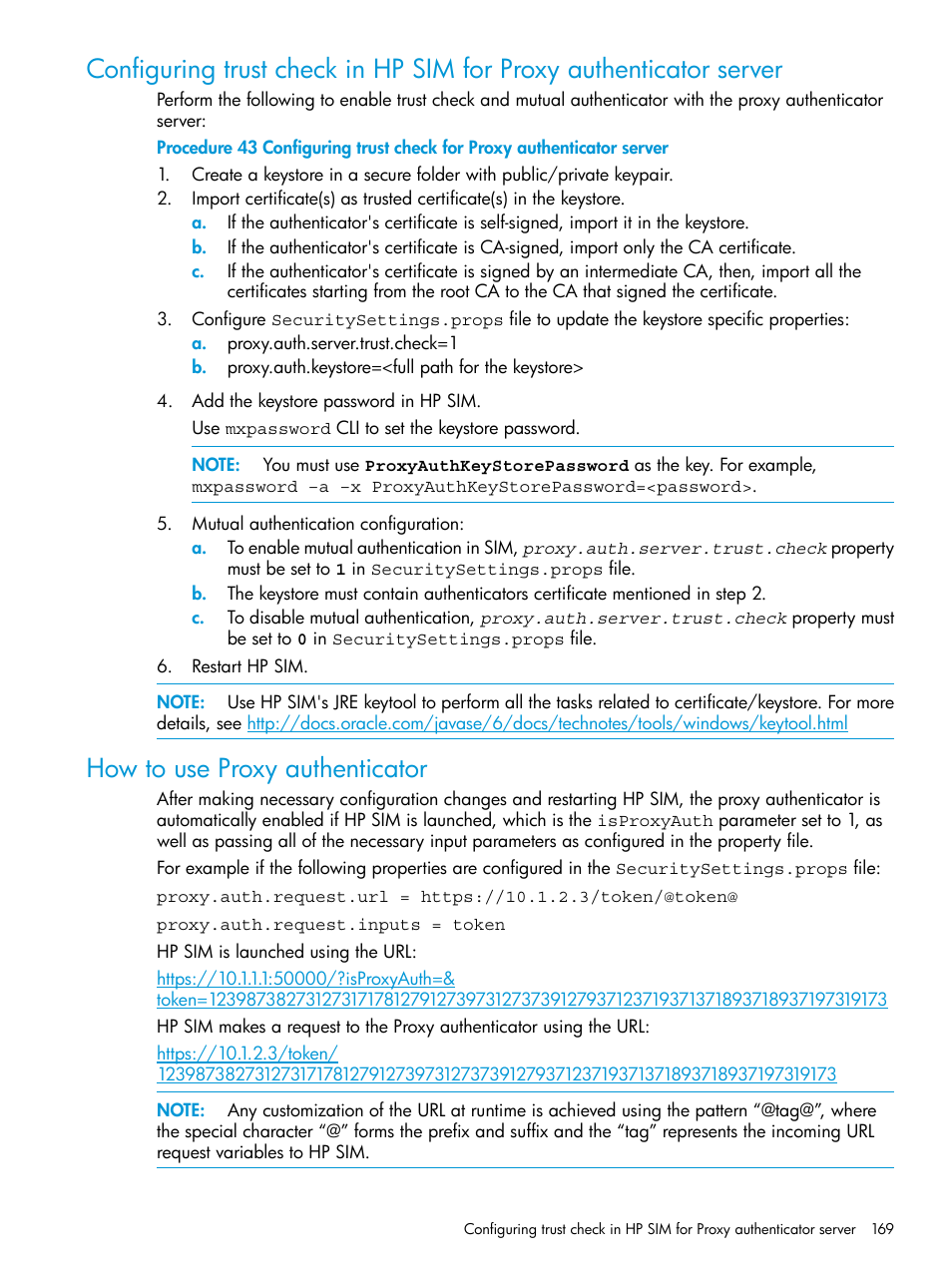 How to use proxy authenticator | HP Systems Insight Manager User Manual | Page 169 / 259