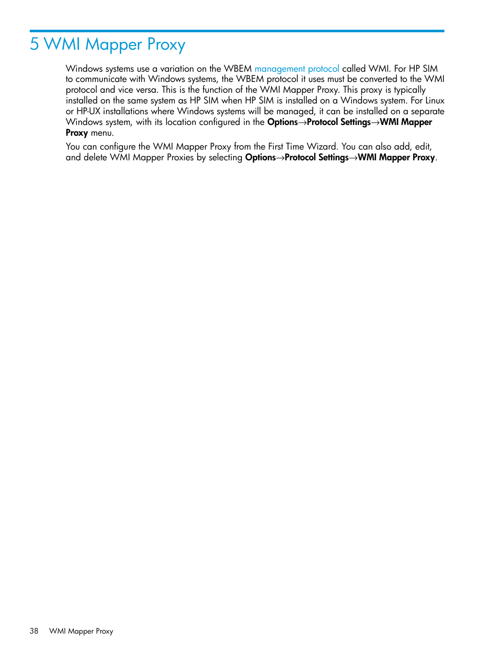 5 wmi mapper proxy | HP Systems Insight Manager User Manual | Page 38 / 259