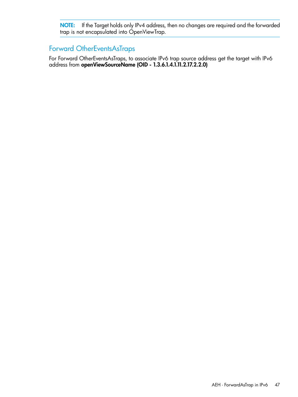 Forward othereventsastraps | HP Systems Insight Manager User Manual | Page 47 / 259