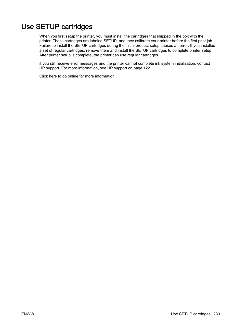 Use setup cartridges | HP Officejet Pro 8610 e-All-in-One Printer User Manual | Page 249 / 268