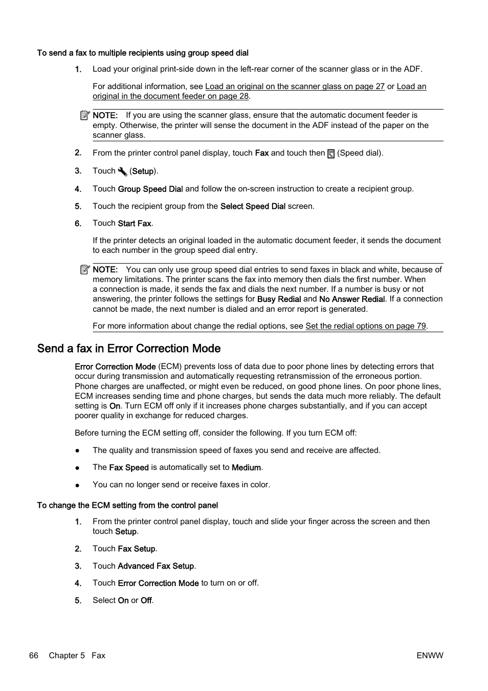 Send a fax in error correction mode | HP Officejet Pro 8610 e-All-in-One Printer User Manual | Page 82 / 268