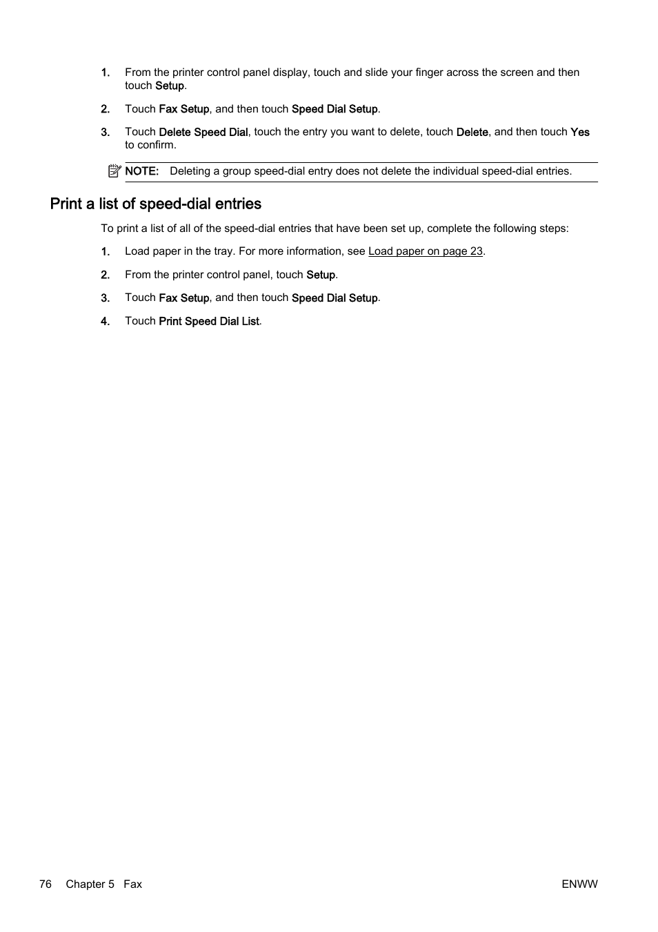 Print a list of speed-dial entries | HP Officejet Pro 8610 e-All-in-One Printer User Manual | Page 92 / 268