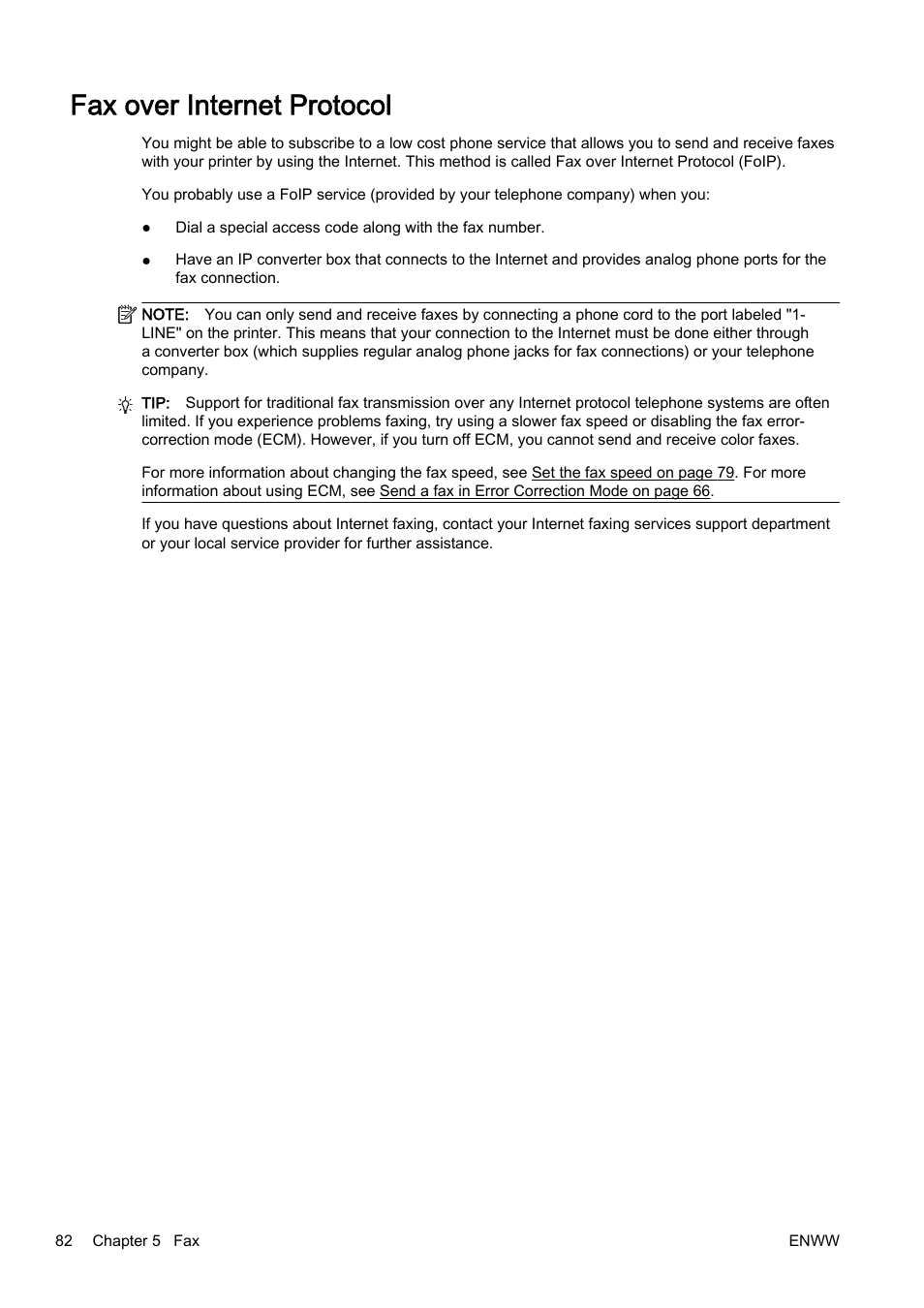 Fax over internet protocol | HP Officejet Pro 8610 e-All-in-One Printer User Manual | Page 98 / 268