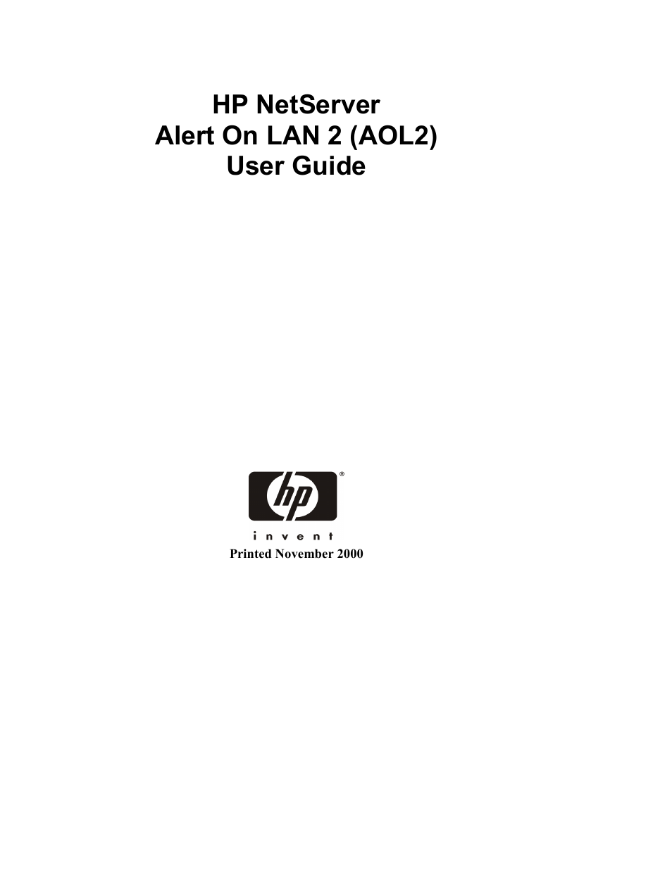 HP Netserver L Server series User Manual | 12 pages