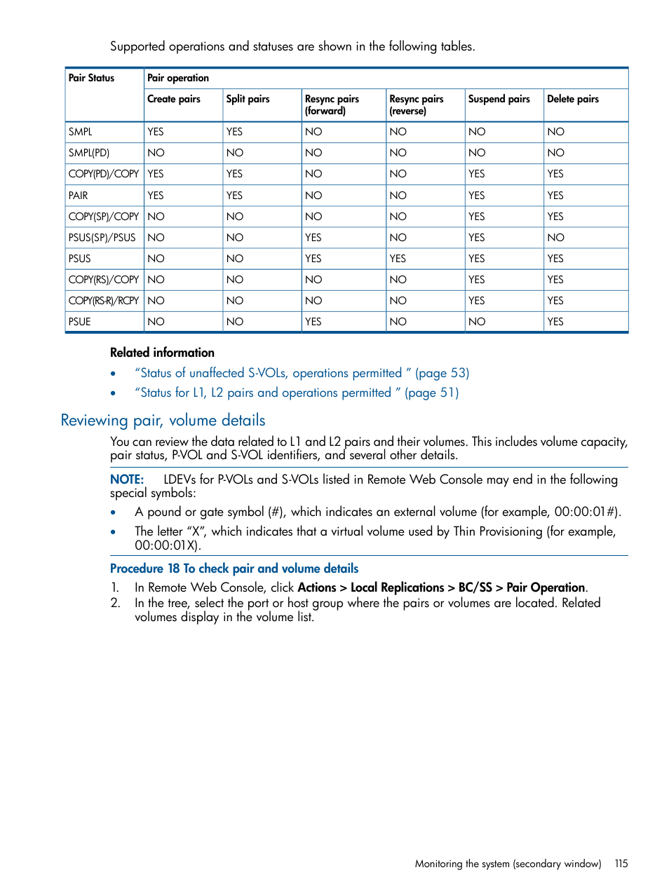 Reviewing pair, volume details, Reviewing pair | HP XP P9500 Storage User Manual | Page 115 / 132