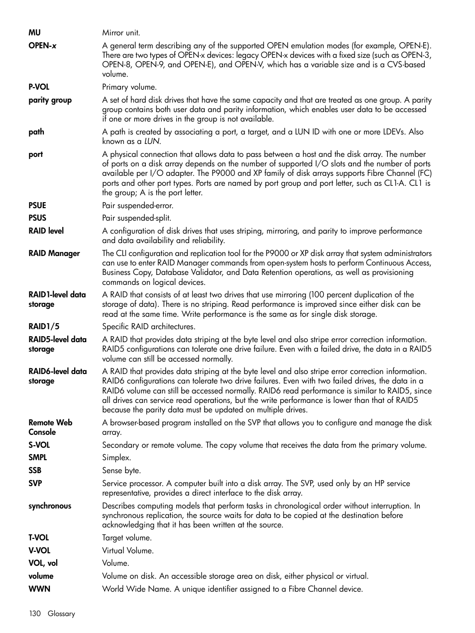 HP XP P9500 Storage User Manual | Page 130 / 132