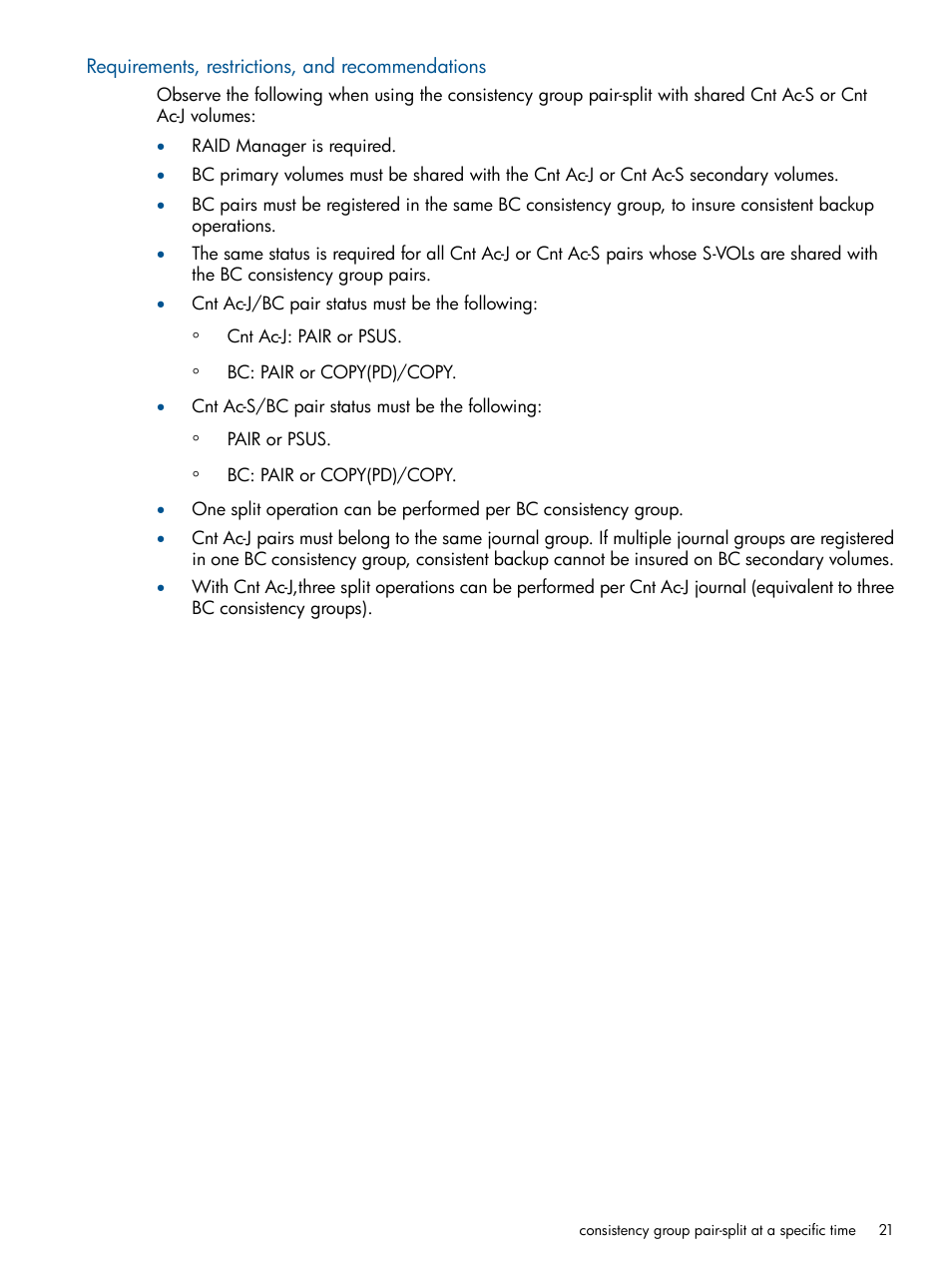 Requirements, restrictions, and recommendations | HP XP P9500 Storage User Manual | Page 21 / 132