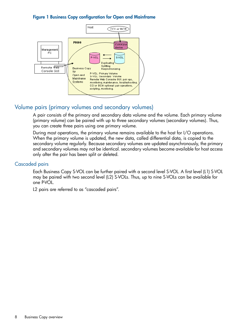 Cascaded pairs | HP XP P9500 Storage User Manual | Page 8 / 132