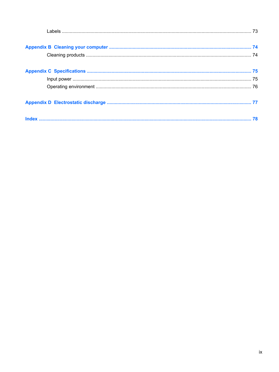HP ProBook 4230s Notebook PC User Manual | Page 9 / 91