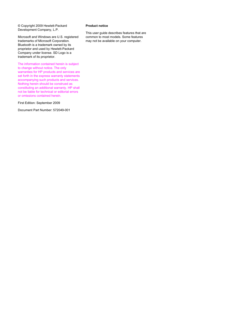 HP Envy 13-1003xx Notebook PC User Manual | Page 2 / 94