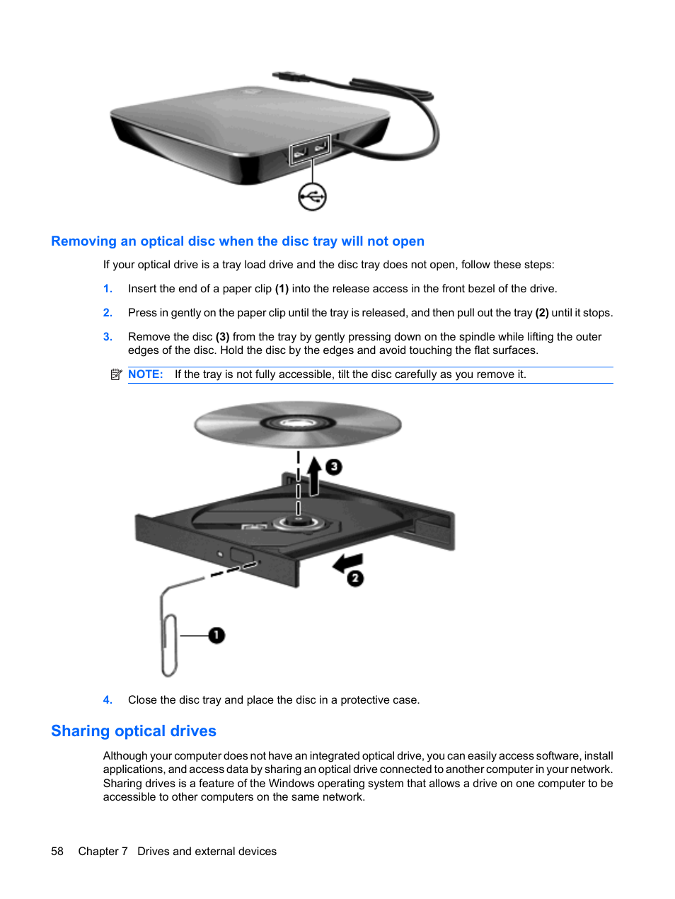 Sharing optical drives | HP Envy 13-1003xx Notebook PC User Manual | Page 68 / 94