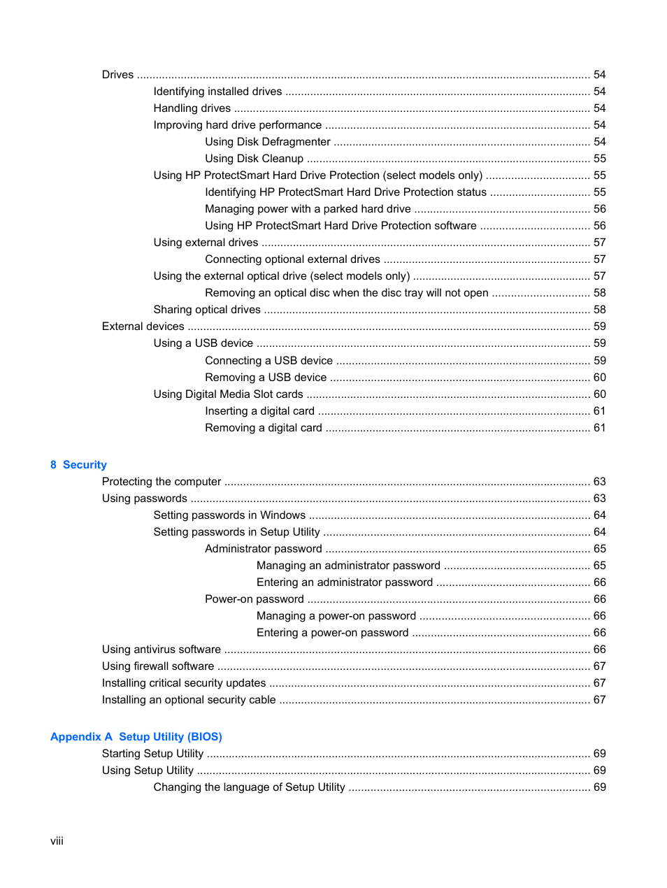 HP Envy 13-1003xx Notebook PC User Manual | Page 8 / 94