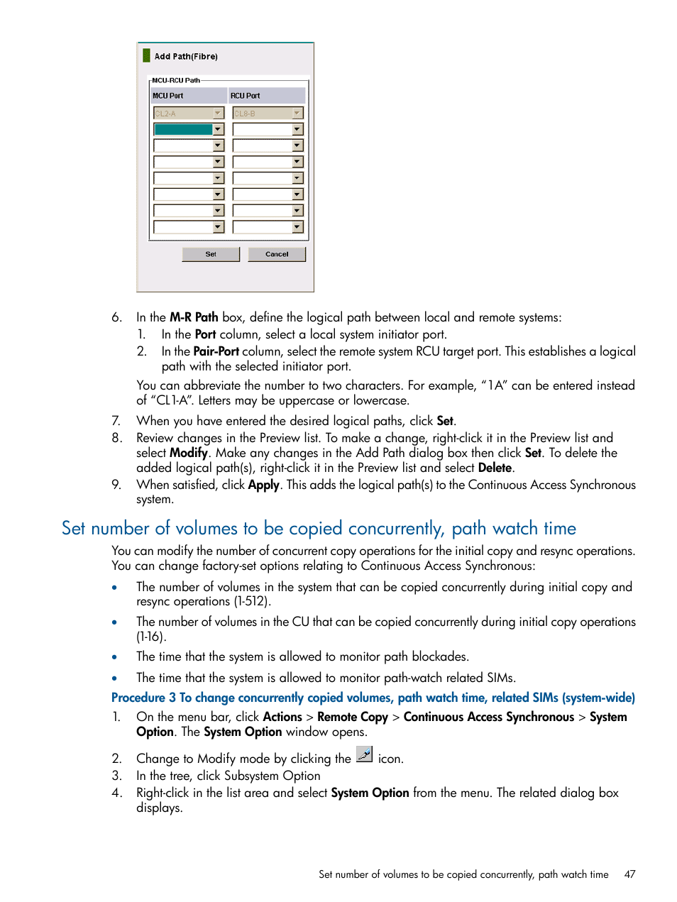 Set number of volumes to be copied | HP XP P9500 Storage User Manual | Page 47 / 113