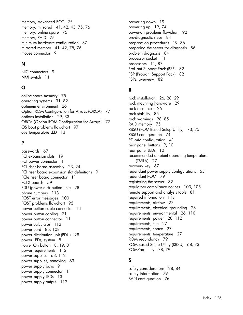 HP ProLiant DL360 G6 Server User Manual | Page 126 / 127