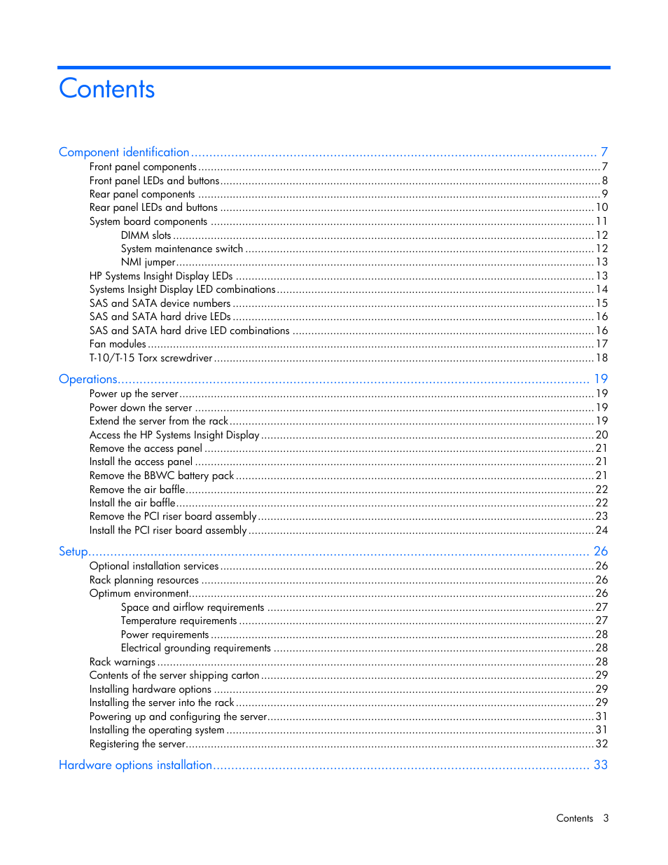 HP ProLiant DL360 G6 Server User Manual | Page 3 / 127