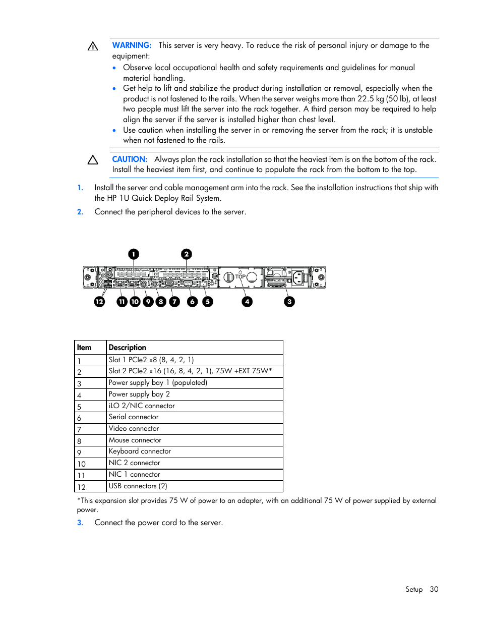 HP ProLiant DL360 G6 Server User Manual | Page 30 / 127