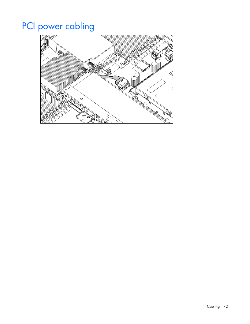 Pci power cabling | HP ProLiant DL360 G6 Server User Manual | Page 72 / 127