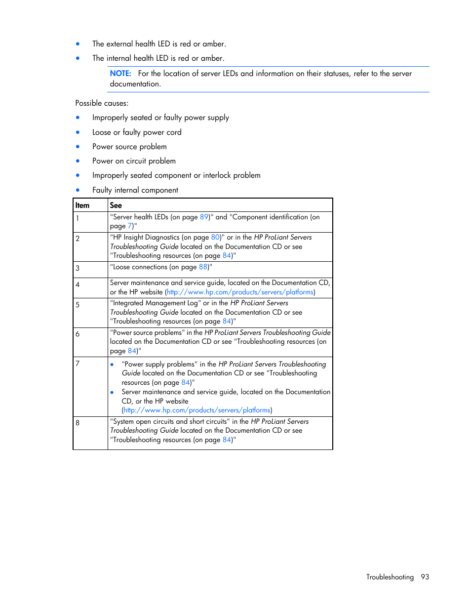HP ProLiant DL360 G6 Server User Manual | Page 93 / 127