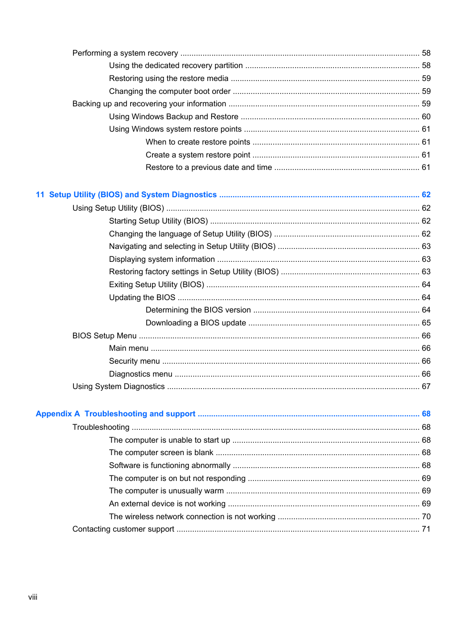 HP Folio 13-2000 Notebook-PC User Manual | Page 8 / 91