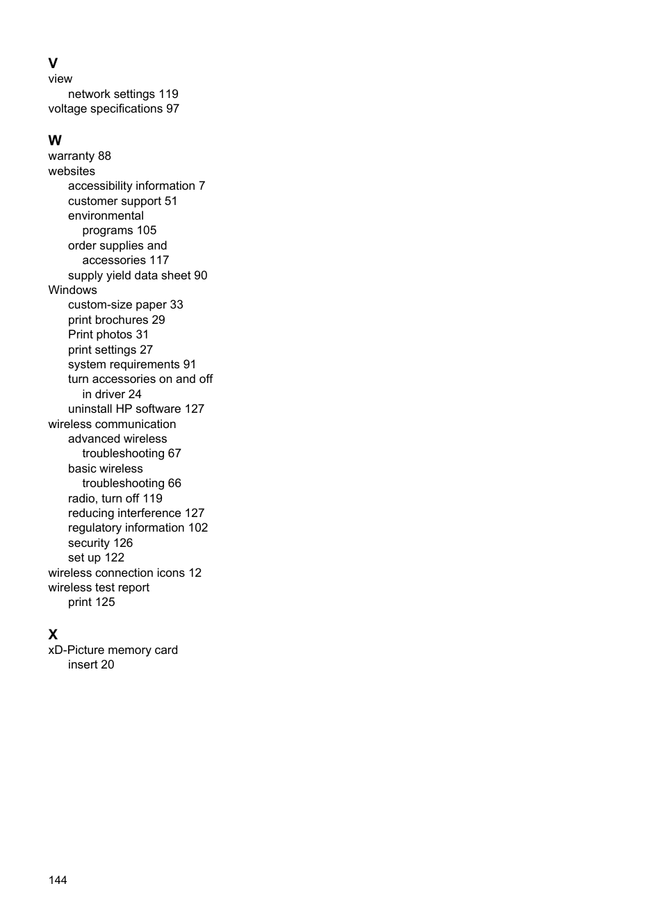 HP Officejet Pro 251dw Printer series User Manual | Page 148 / 150