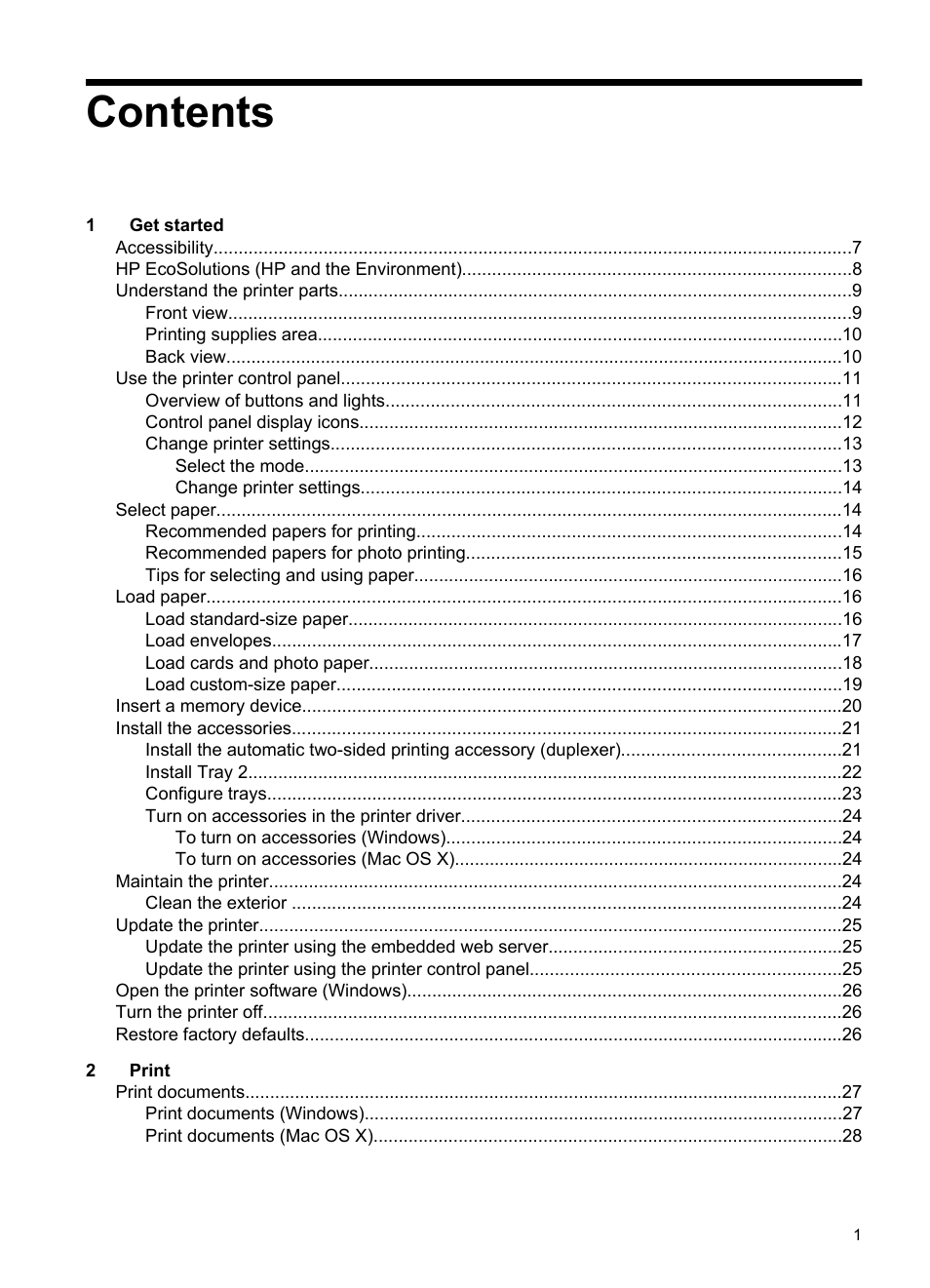 HP Officejet Pro 251dw Printer series User Manual | Page 5 / 150