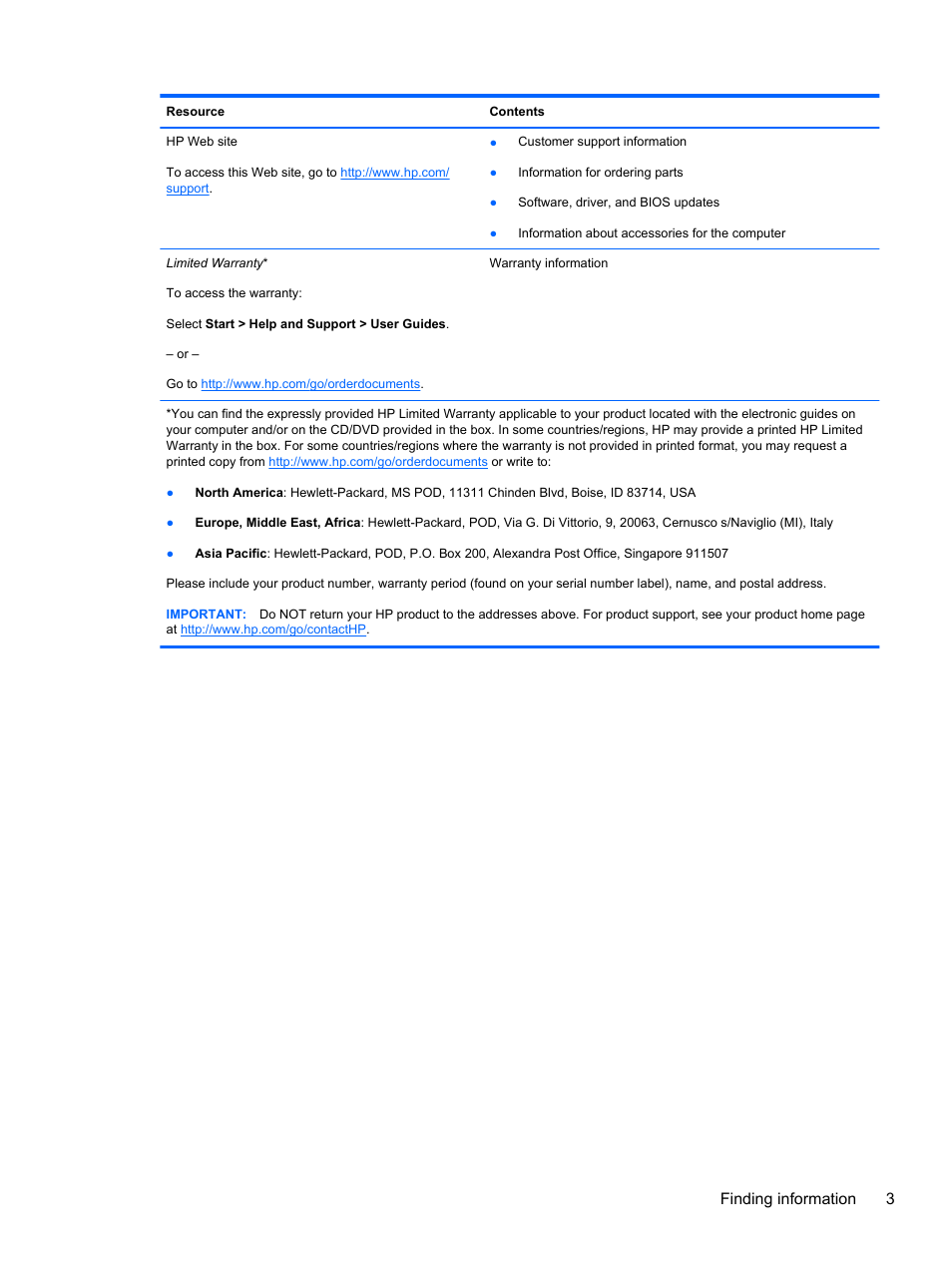 Finding information 3 | HP Pavilion dm4-3170se Beats Edition Entertainment Notebook PC User Manual | Page 13 / 121