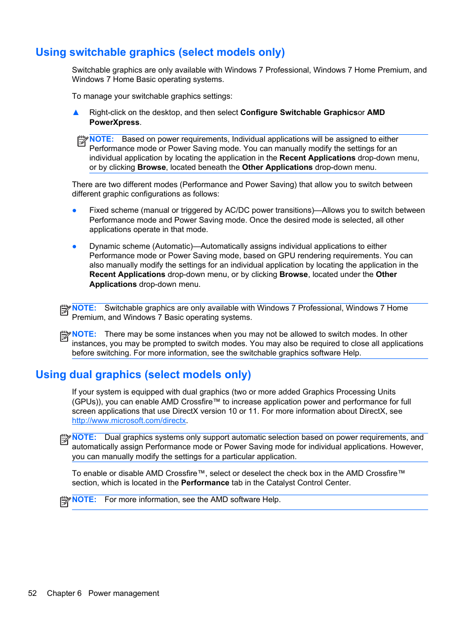 Using switchable graphics (select models only), Using dual graphics (select models only) | HP Pavilion dm4-3170se Beats Edition Entertainment Notebook PC User Manual | Page 62 / 121
