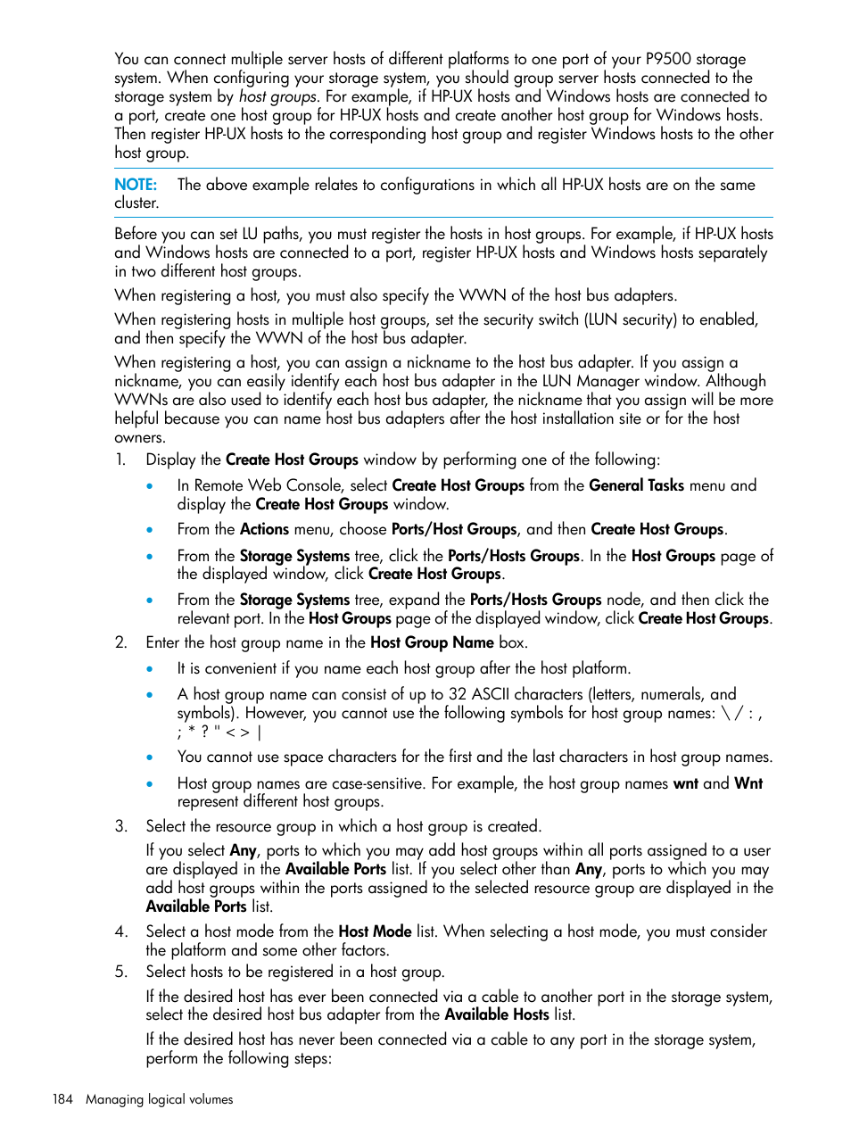 HP XP P9500 Storage User Manual | Page 184 / 438