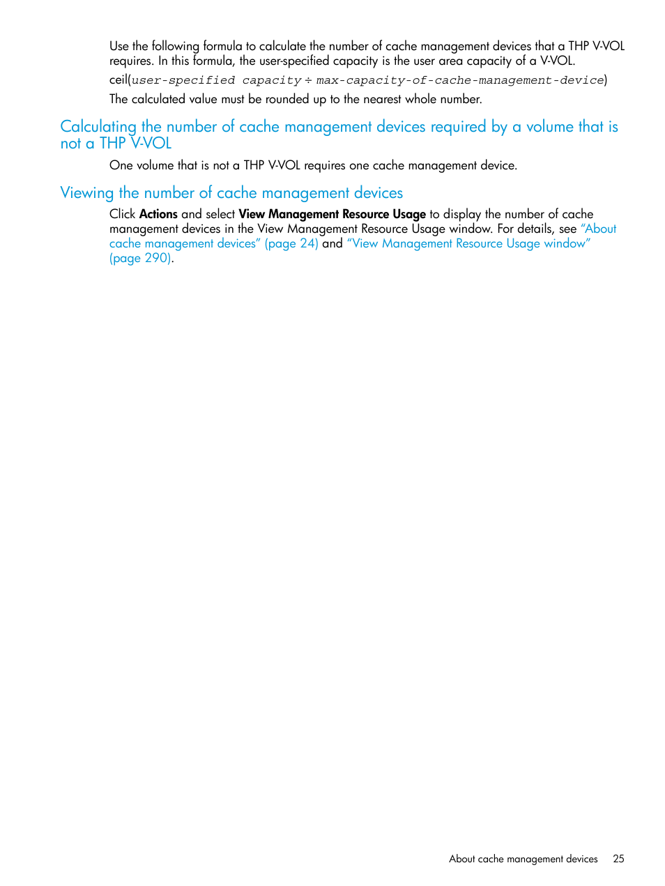 Viewing the number of cache management devices | HP XP P9500 Storage User Manual | Page 25 / 438