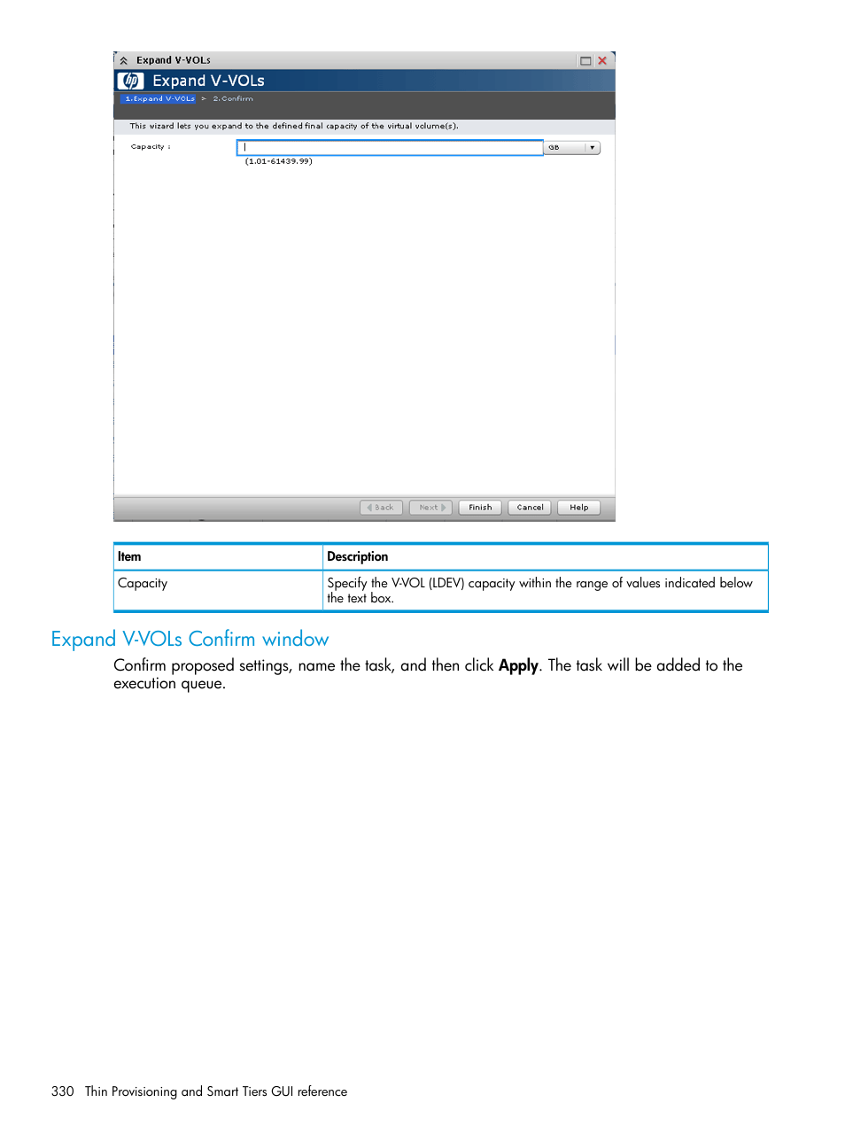 Expand v-vols confirm window | HP XP P9500 Storage User Manual | Page 330 / 438