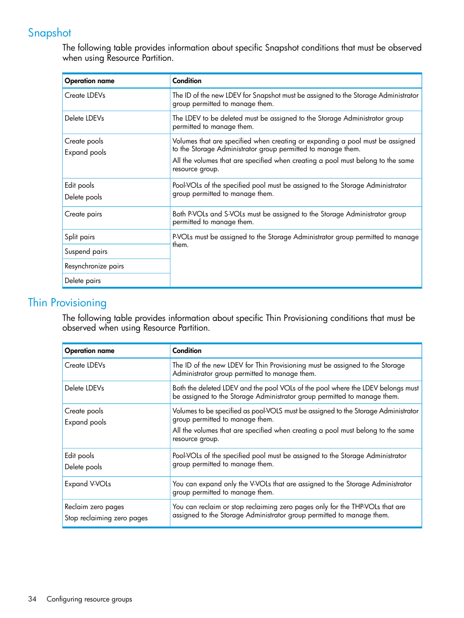 Snapshot, Thin provisioning | HP XP P9500 Storage User Manual | Page 34 / 438