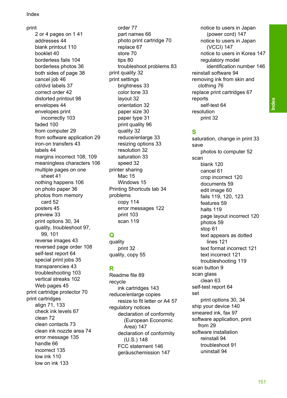 HP Photosmart C4270 All-in-One Printer User Manual | Page 154 / 155