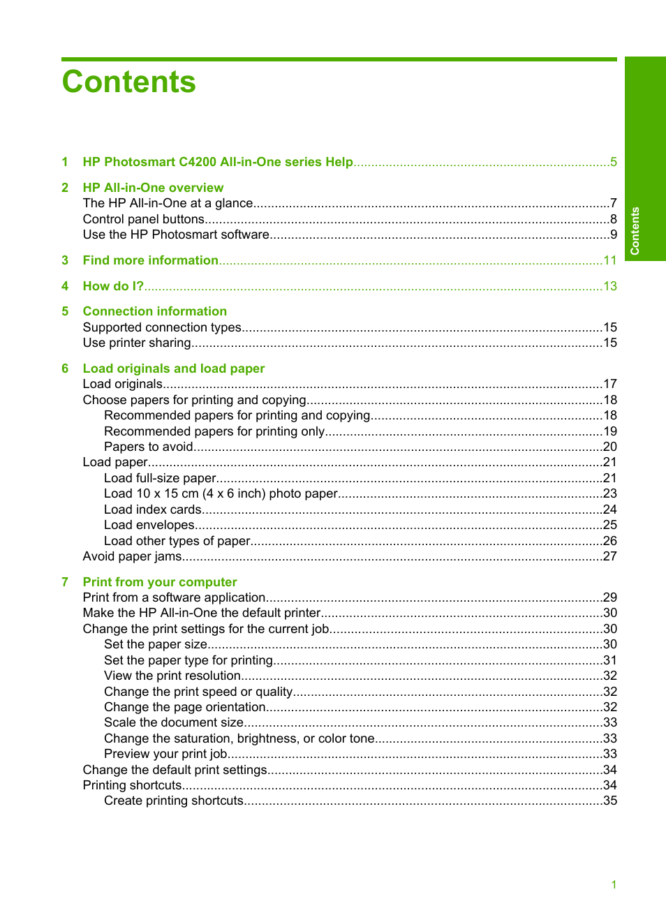 HP Photosmart C4270 All-in-One Printer User Manual | Page 4 / 155