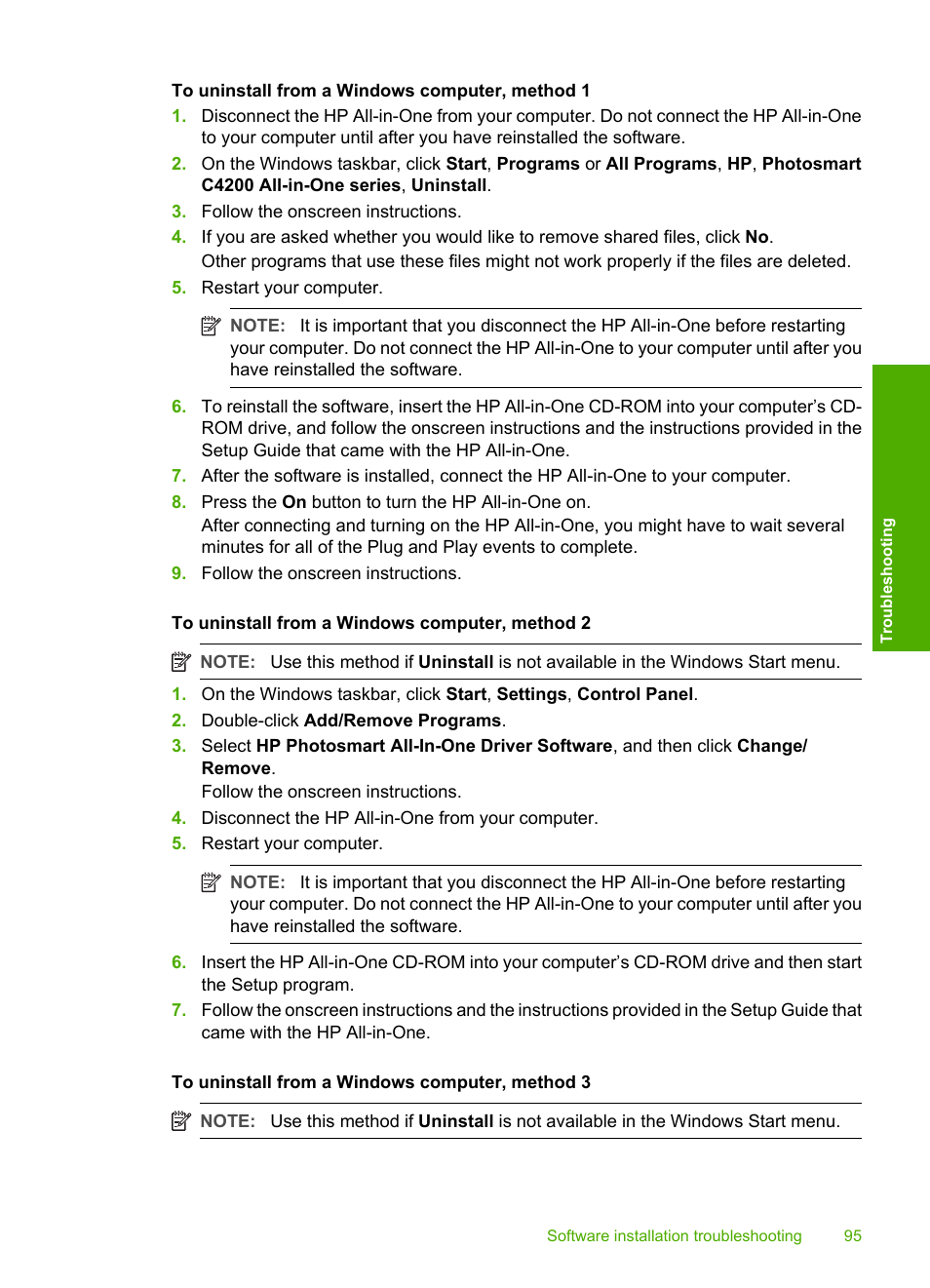 HP Photosmart C4270 All-in-One Printer User Manual | Page 98 / 155