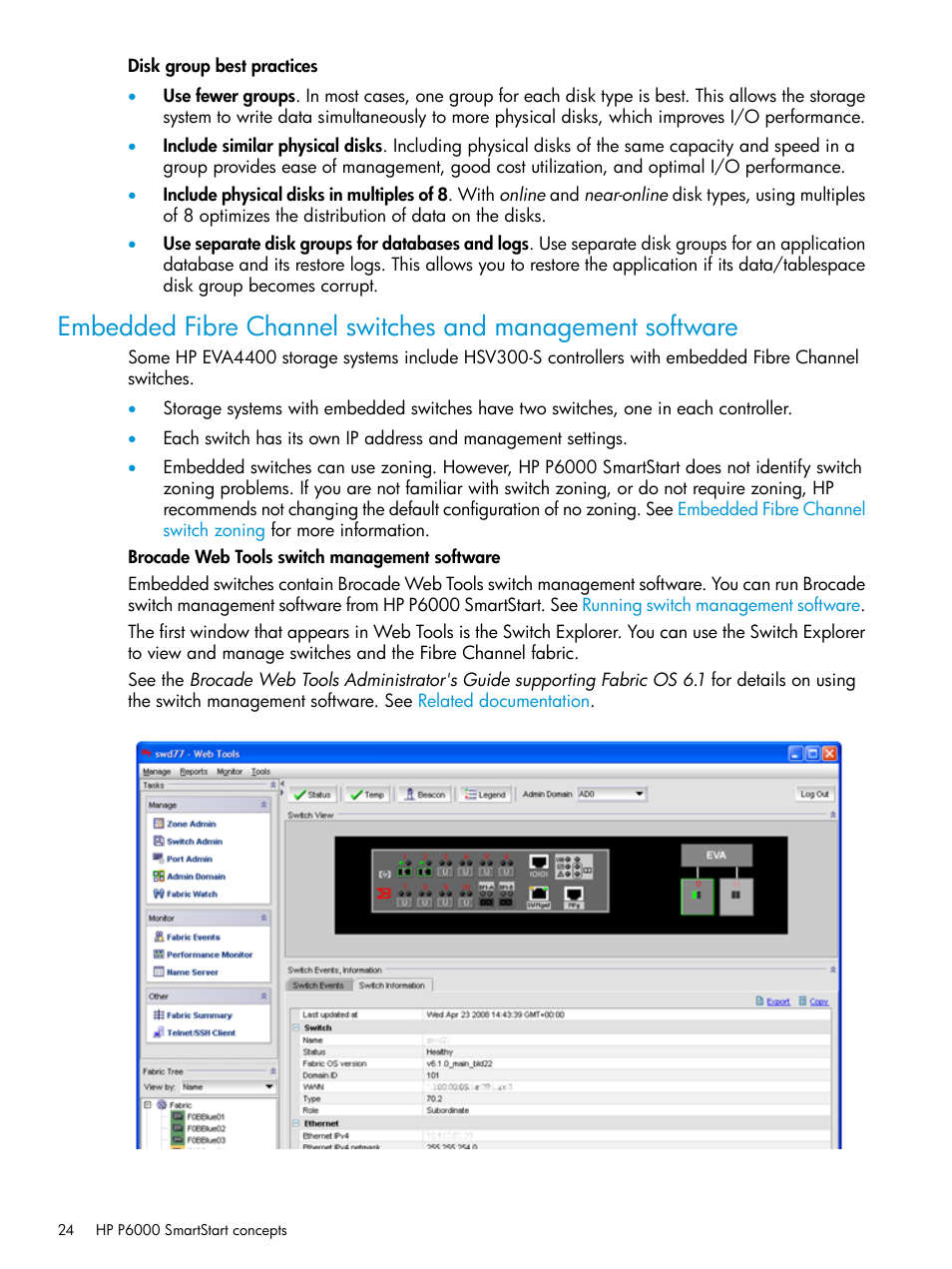 Switch management software | HP Command View EVA Software User Manual | Page 24 / 45