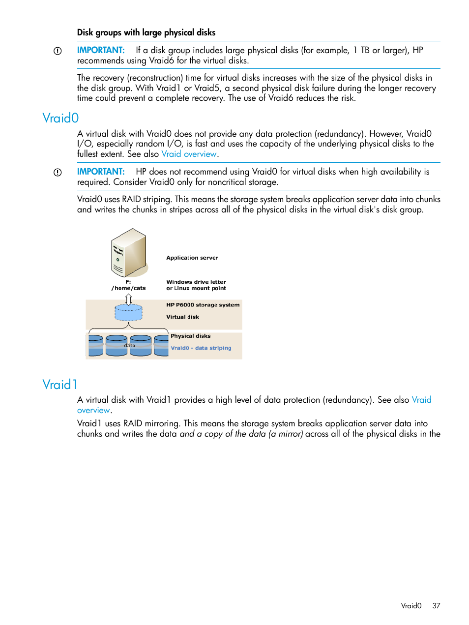 Vraid0, Vraid1, Vraid0 vraid1 | HP Command View EVA Software User Manual | Page 37 / 45
