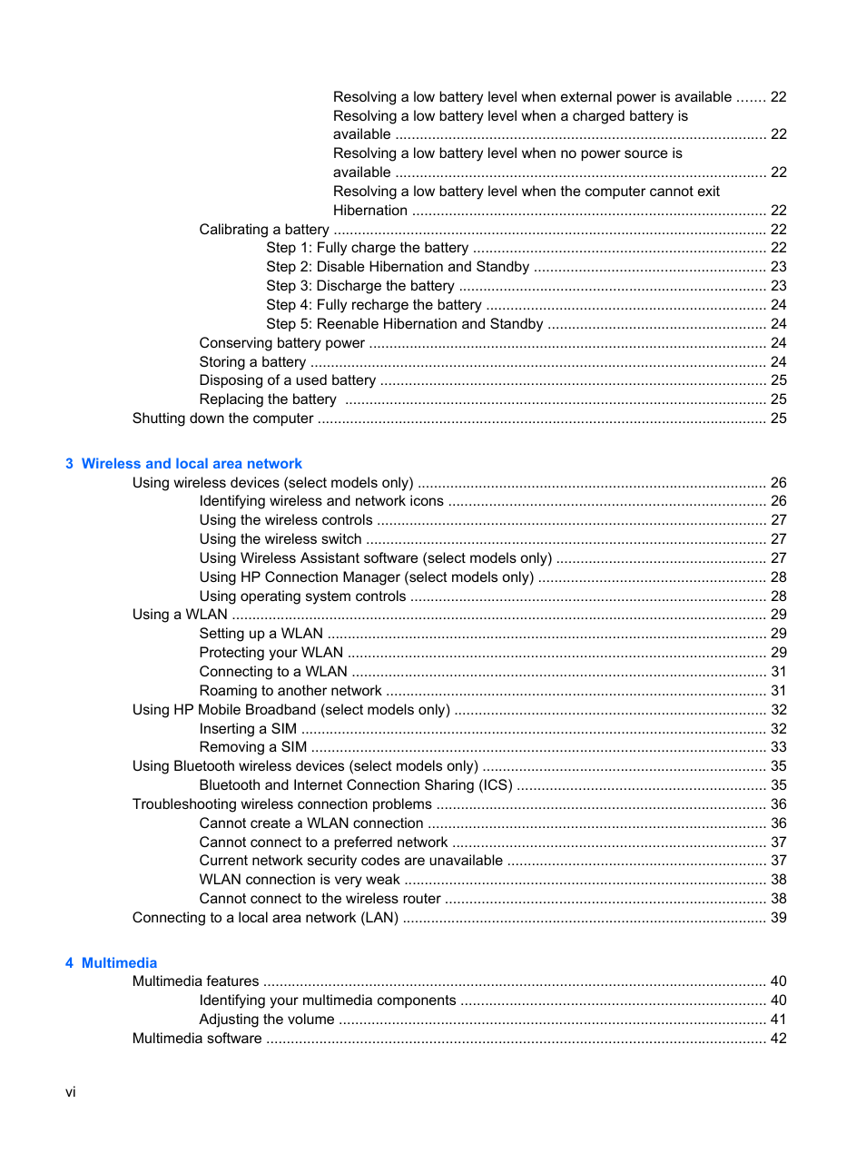HP Mini 5102 User Manual | Page 6 / 130