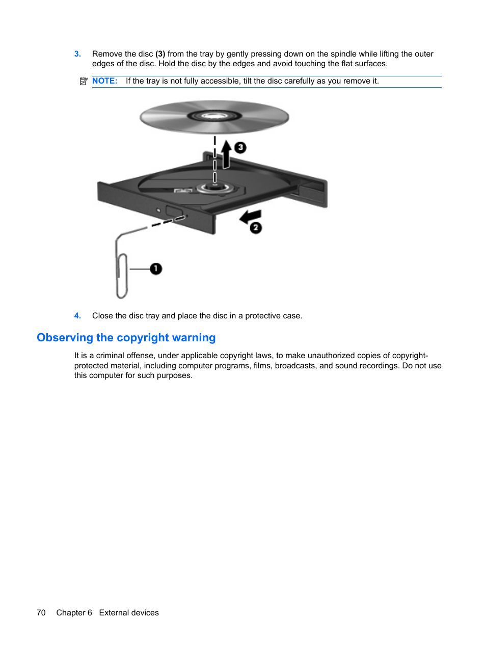 Observing the copyright warning | HP Mini 5102 User Manual | Page 80 / 130