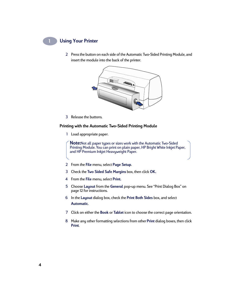 Using your printer | HP Deskjet 970cxi Printer User Manual | Page 11 / 74